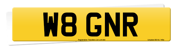Registration number W8 GNR
